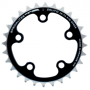 Plateau SPECIALITE TA ZELITO 74mm Shim/Campa 24/30/32 dents Interieur 9/10v. noir Plateau SPECIALITE TA ZELITO 74mm Shim/Campa 24/30/32 dents Interieur 9/10v. noir