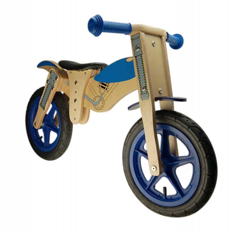 Tricycle et Draisienne 2 en 1 Bois Moto pour Enfant
