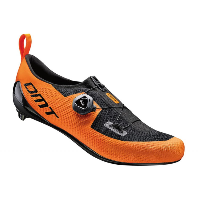 Chaussures Triathlon/Route DMT KT1 p.43 Orange & Noir / Carbone Serrages BOA