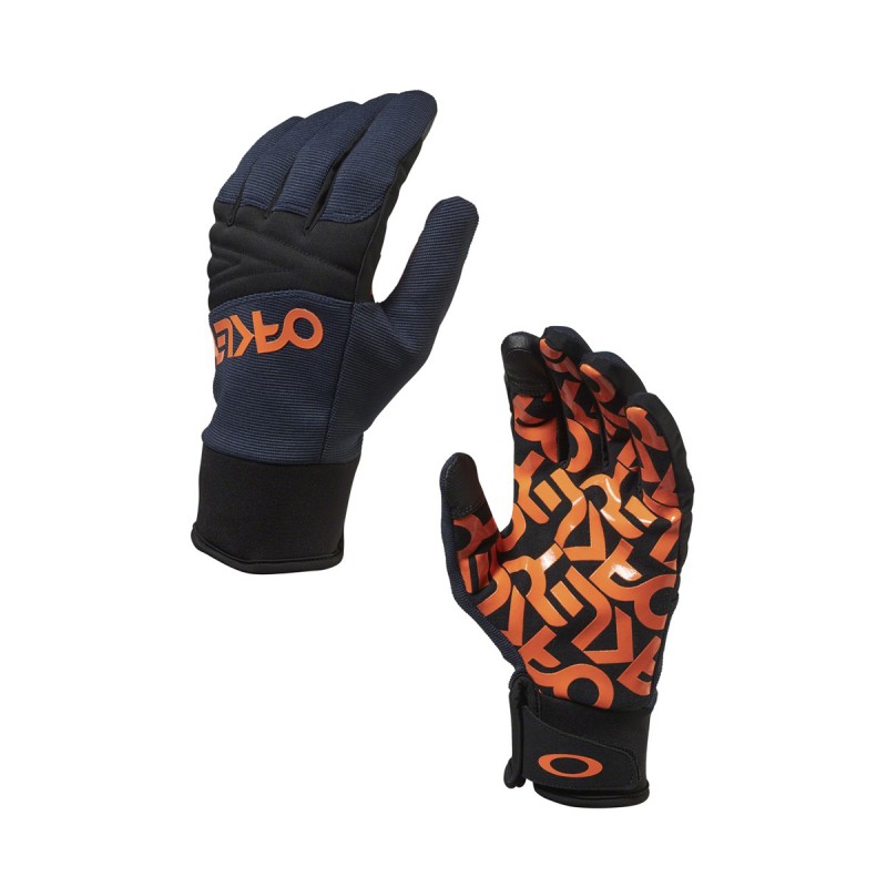 Gants longs Hiver OAKLEY Factory Park Gloves taille S Bleu & Orange Fathom