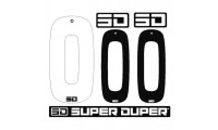 Kit 3 Numéros pour plaques Bmx SUPER DUPER Blanc