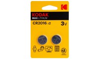 2 Piles KODAK CR2016 Max...