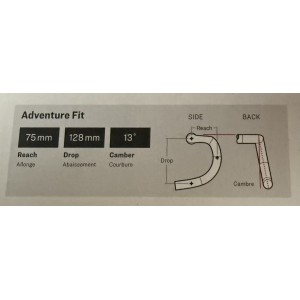 Guidon Gravel BONTRAGER GR Elite 31,8 x 440/525mm Handlebar