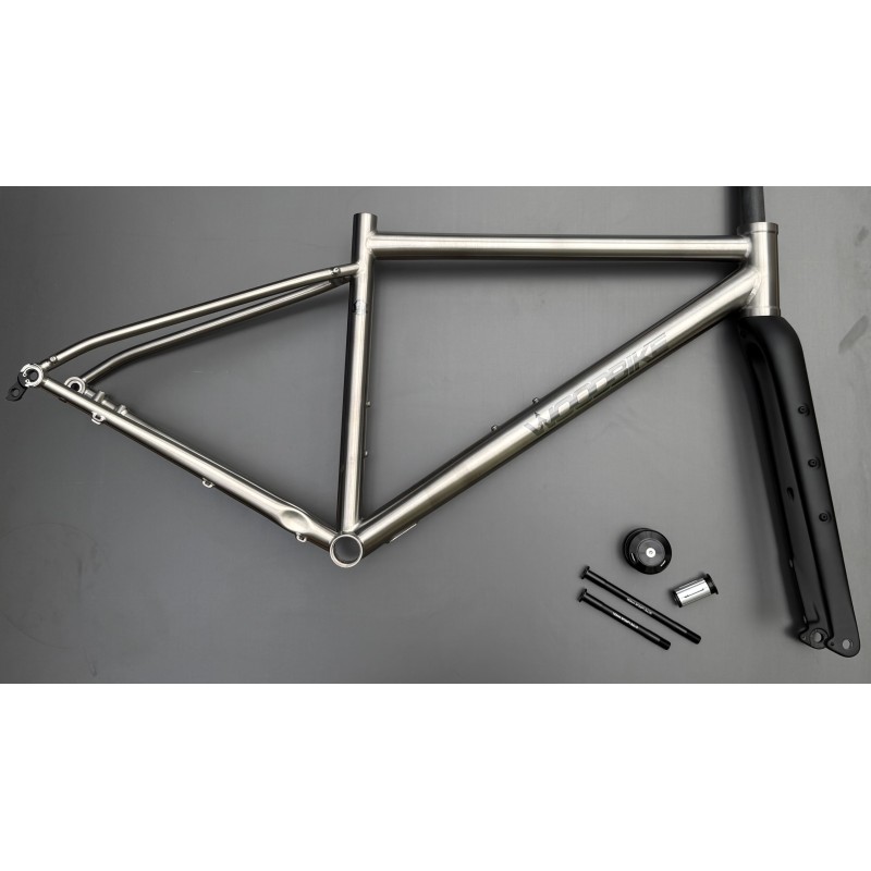 Kit Cadre Fourche WOODBIKE Gravel G6 Titane Disc Taille S M L XL